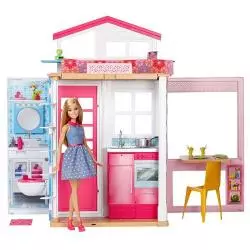 DWUPOZIOMOWY DOMEK LALKI BARBIE + LALKA