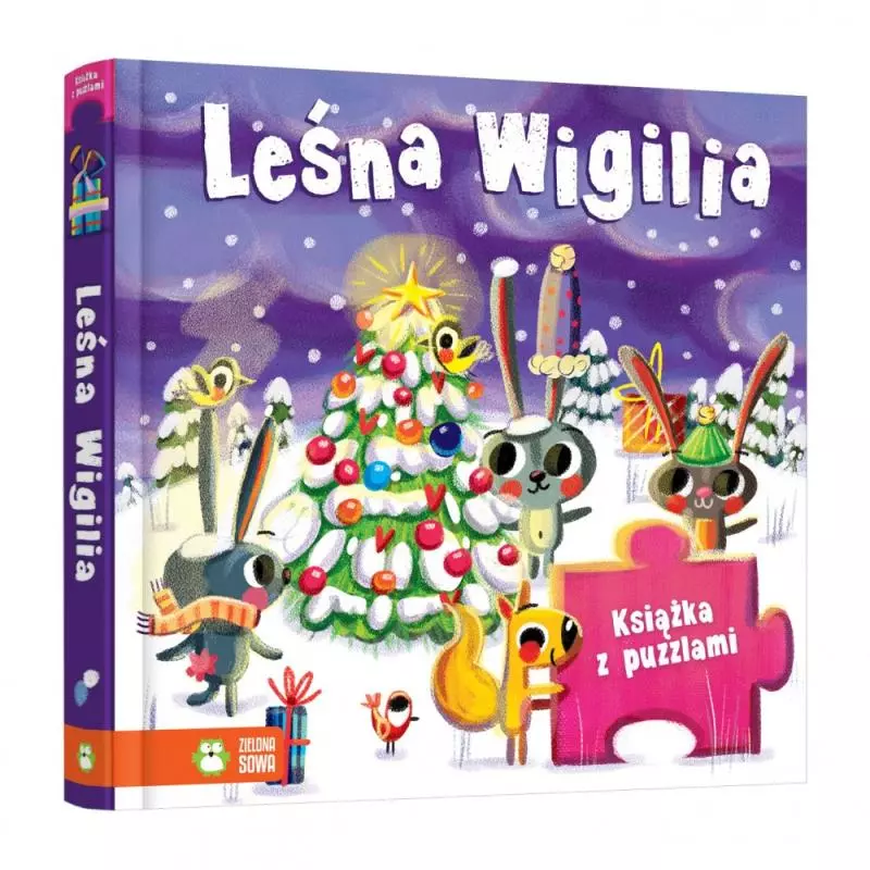 LEŚNA WIGILIA KSIĄŻKA Z PUZZLAMI 1+ - Zielona Sowa