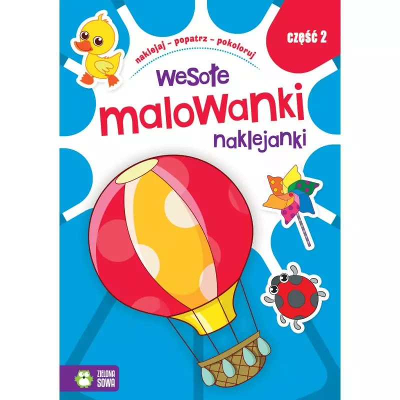 WESOŁE MALOWANKI NAKLEJANKI 2 4+ - Zielona Sowa