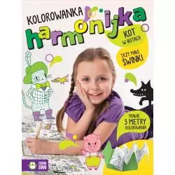 TRZY MAŁE ŚWINKI, KOT W BUTACH. KOLOROWANKA HARMONIJKA 4+ - Zielona Sowa