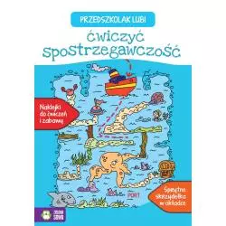 PRZEDSZKOLAK LUBI ĆWICZYĆ SPOSTRZEGAWCZOŚĆ 4+ - Zielona Sowa