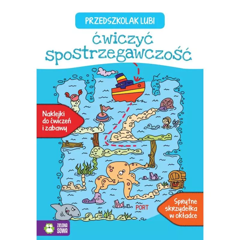 PRZEDSZKOLAK LUBI ĆWICZYĆ SPOSTRZEGAWCZOŚĆ 4+ - Zielona Sowa