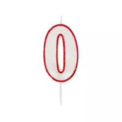 ŚWIECZKA URODZINOWA CYFERKA 0