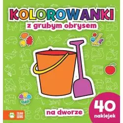 NA DWORZE. KOLOROWANKI Z GRUBYM OBRYSEM 1+ - Zielona Sowa