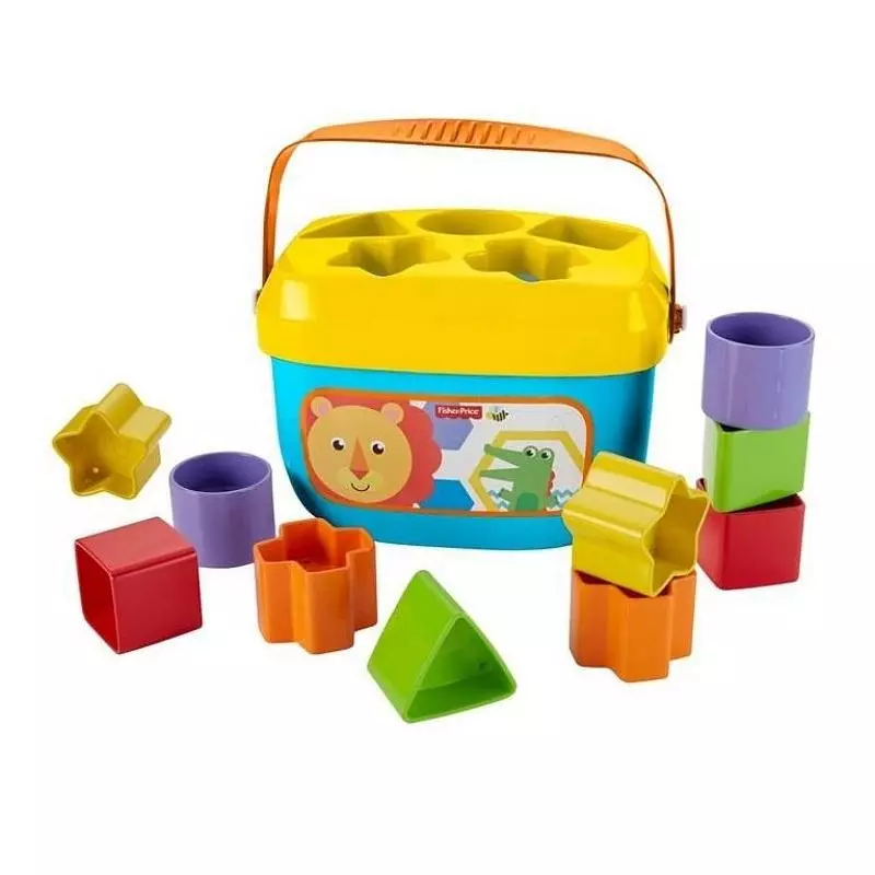 PIERWSZE KLOCKI MALUCHA 10 ELEMENTÓW FISHER PRICE 6M+