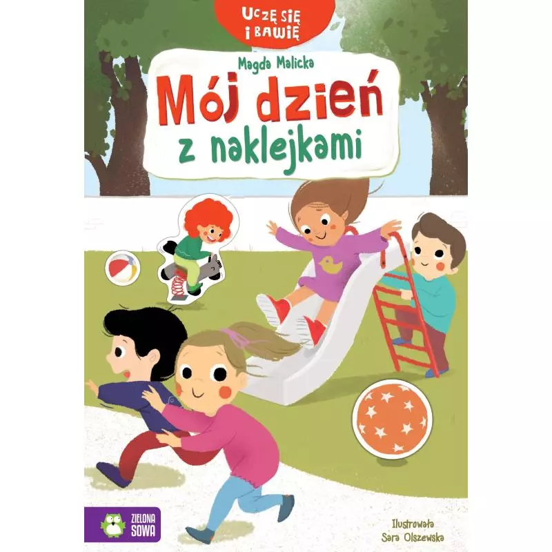 MÓJ DZIEŃ Z NAKLEJKAMI UCZĘ SIĘ I BAWIĘ 4+ - Zielona Sowa MÓJ DZIEŃ Z NAKLEJKAMI UCZĘ SIĘ I BAWIĘ 4+ - Zielona Sowa