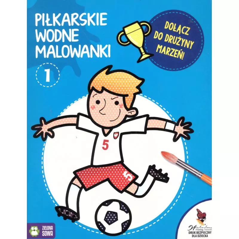 PIŁKARSKIE WODNE MALOWANKI 1 4+ - Zielona Sowa