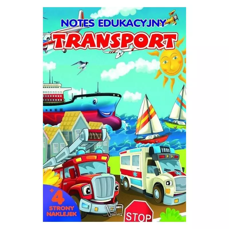 NOTES EDUKACYJNY TRANSPORT Z NAKLEJKAMI - Arti